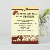 Rodeo Birthday Einladung (Stehend Vorderseite)