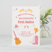 Rodeo Birthday Einladung (Stehend Vorderseite)