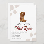 Rodeo Birthday Einladung (Vorne/Hinten)