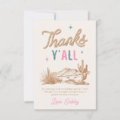 Rodeo Birthday Party Danke Karte (Vorderseite)