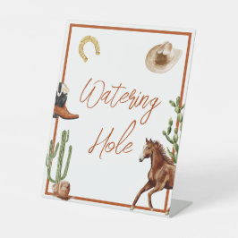 Rodeo Birthday Watering Hole Water Station Signing Sockelschild