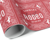 Rodeo Birthday Wrapping Paper - Western Bandan Geschenkpapier (Rolleneckpunkt)