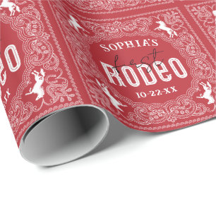 Rodeo Birthday Wrapping Paper - Western Bandan Geschenkpapier