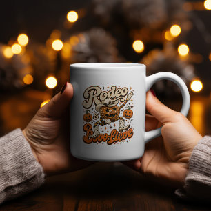 Rodeo & Boo-lieve Western Halloween Design Zweifarbige Tasse