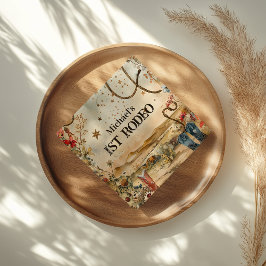 Rodeo Boots & Cactus 1st Birthday Serviette