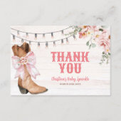 Rodeo Bow Coquette Vielen Dank, dass Sie Karte (Vorderseite)