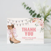 Rodeo Bow Coquette Vielen Dank, dass Sie Karte (Stehend Vorderseite)