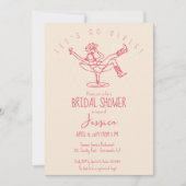 RODEO Brautparty Handgezeichnet Einladung (Vorderseite)