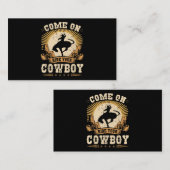 Rodeo Bronc Reiten Dein Cowboy Buckpferd Visitenkarte (Vorne/Hinten)