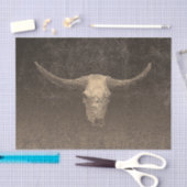 Rodeo Brown Art Textur Rustic Bull Skull Seidenpapier (Handwerk)