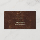 Rodeo Brown Western Rustikaler Tattoo Shop Bull Sk Visitenkarte (Rückseite)