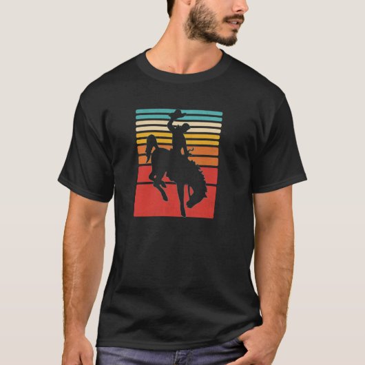 Rodeo Bucking Bronco Pferd Retro Style Pullover (Vorderseite)
