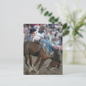 Rodeo Bucking Bronco Postkarte (Stehend Vorderseite)
