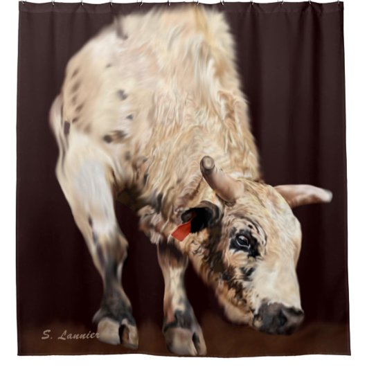 Rodeo Bull Duschvorhang (Vorderseite)