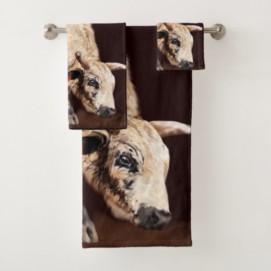 Rodeo Bull Print Badhandtuch Set (Insitu)
