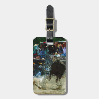 Rodeo Bull Ride - Abstrakter Impressionismus Gepäckanhänger