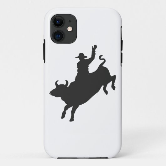 Rodeo Bull Ride Silhouette Case-Mate iPhone Hülle (Rückseite)