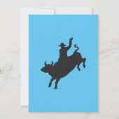 Rodeo Bull Ride Silhouette Einladung (Rückseite)
