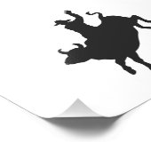Rodeo Bull Ride Silhouette Fotodruck (Ecke)