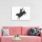 Rodeo Bull Ride Silhouette Leinwanddruck (Insitu (Wohnzimmer))