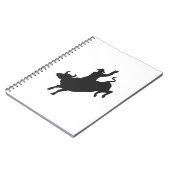 Rodeo Bull Ride Silhouette Notizblock (Linke Seite)