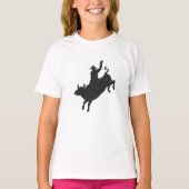 Rodeo Bull Ride Silhouette T-Shirt (Vorderseite)