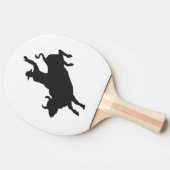 Rodeo Bull Ride Silhouette Tischtennis Schläger (Seitenansicht)