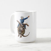 Rodeo Bull Rider Armadillo Broncodillo Kaffeetasse (Vorderseite Links)