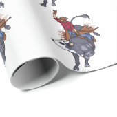 Rodeo Bull Rider Geschenkpapier (Rolleneckpunkt)