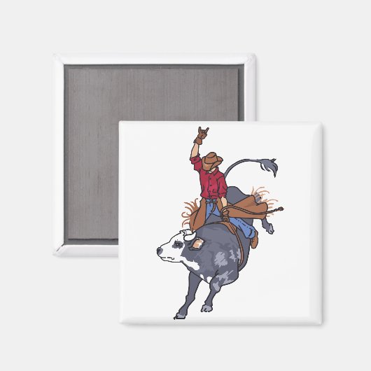 Rodeo Bull Rider Magnet (Vorderseite/Rückseite)