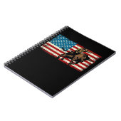 Rodeo Bull Rider Patriotic American Flag Cowboys Notizblock (Linke Seite)