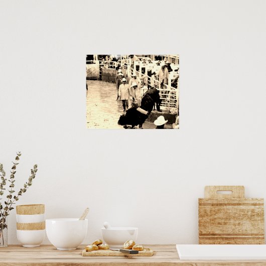 Rodeo Bull Rider Poster (Küche)