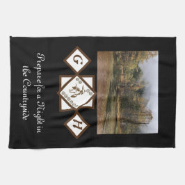 Rodeo Bull Rider und Longhorn Monogram Foto Geschirrtuch