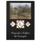 Rodeo Bull Rider und Longhorn Monogram Foto Klemmbrett (Rückseite)