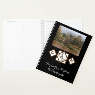 Rodeo Bull Rider und Longhorn Monogram Foto Planer