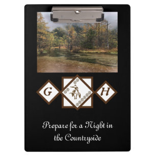 Rodeo Bull Rider und Longhorn Monogramm Foto Klemmbrett