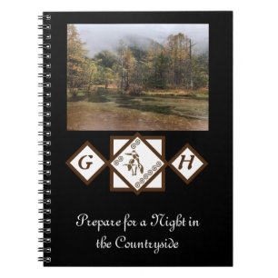 Rodeo Bull Rider und Longhorn Monogramm Foto Notizblock