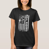 Rodeo bull rider US flag graphic concept T-Shirt (Vorderseite)