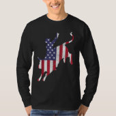 Rodeo Bull Riding American Flag Patriotic Bull Rid T-Shirt (Vorderseite)