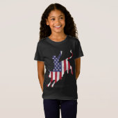 Rodeo Bull Riding American Flag Patriotic Bull Rid T-Shirt (Vorne ganz)