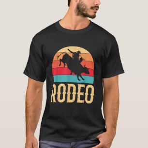Rodeo Bull Riding Country Cowboy Western Vintag R T-Shirt