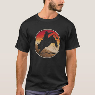Rodeo Bull Riding Cowboy Bull Rider Western Retro T-Shirt