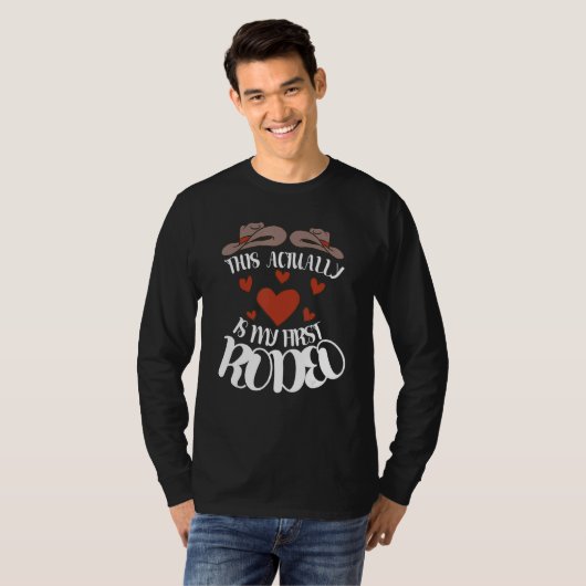 Rodeo Bull Riding Living Show Bauer Rind T-Shirt (Vorne ganz)