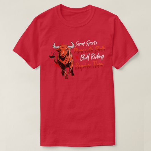 Rodeo Bull Riding Living Show Bauer Rinderkuh T-Shirt (Design vorne)