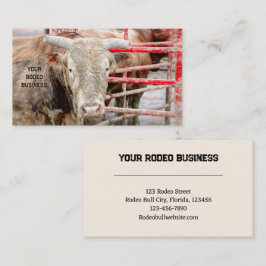 Rodeo Bull Rustikaler Western Visitenkarte