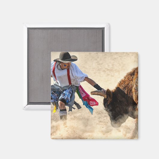 Rodeo Bullfighter Magnet (Vorderseite/Rückseite)
