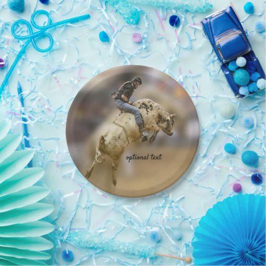 Rodeo Bullride Pappteller (Party)