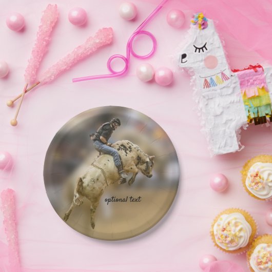 Rodeo Bullride Pappteller (Party)