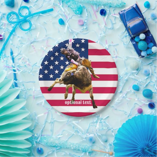 Rodeo Bullride Pappteller (Party)