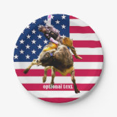Rodeo Bullride Pappteller (Vorderseite)